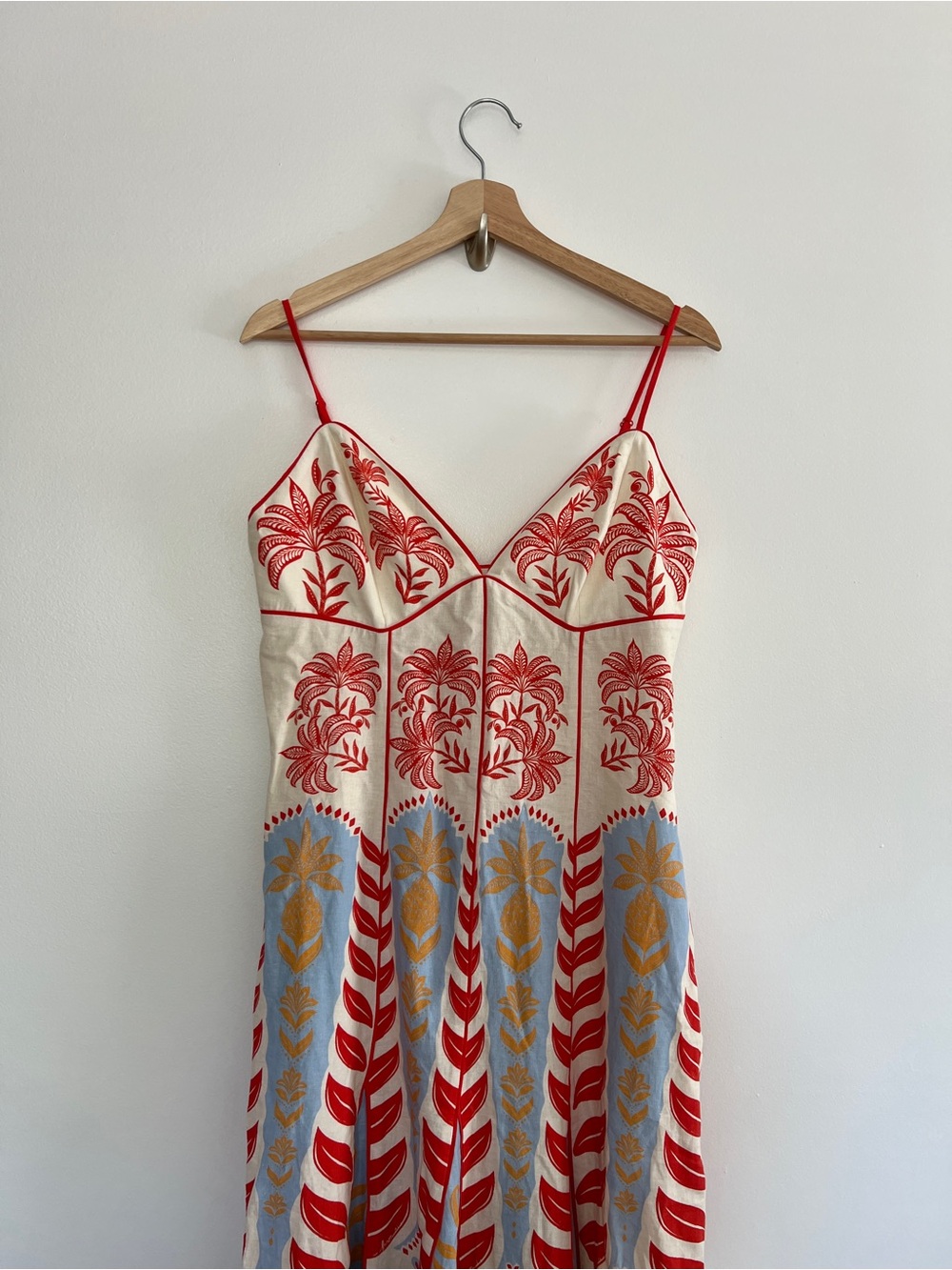 Anthropologie x Farm Rio Sleeveless V-Neck A-Line Maxi Dress Size M NWT - Picture 3 of 10